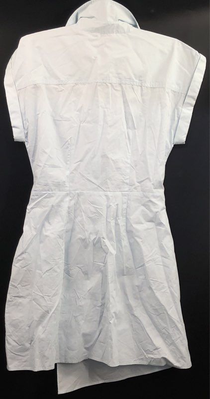 Bagatelle Women's Blue Wrap Shirt Dress Tie Waist Short Sleeve Sz S NWT