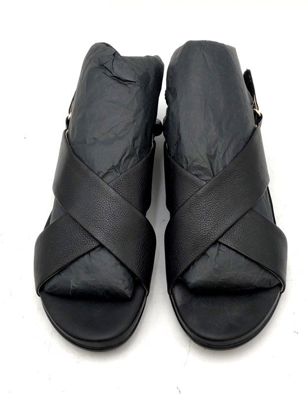 Cole Haan Anica Black Leather Cross Strap Slingback Sandals Women's Size 9B