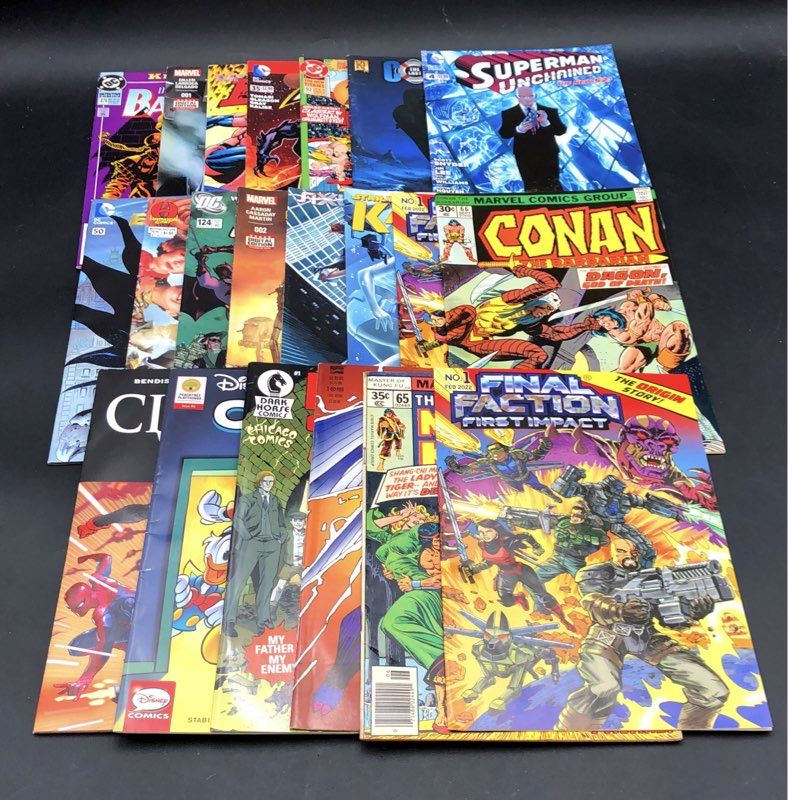 Large Comic Book Lot Star Wars Batman Conan Marvel DC Vintage & Modern Mix