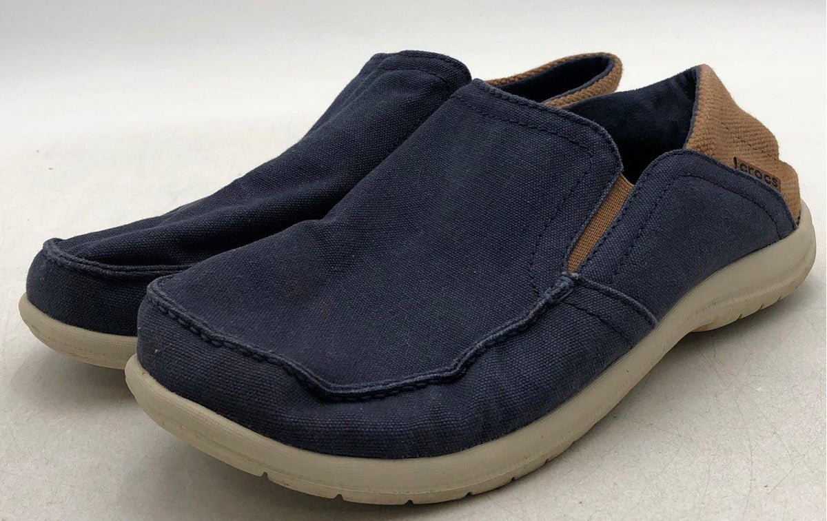 Crocs Men&#39;s Santa Cruz 204834 Navy Blue Slip-On Casual Loafer Shoes - Size 7