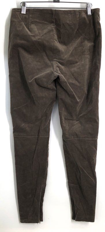 Lauren Ralph Lauren Women's Brown Corduroy Skinny Pull-On Ankle Zip Pants Sz 6