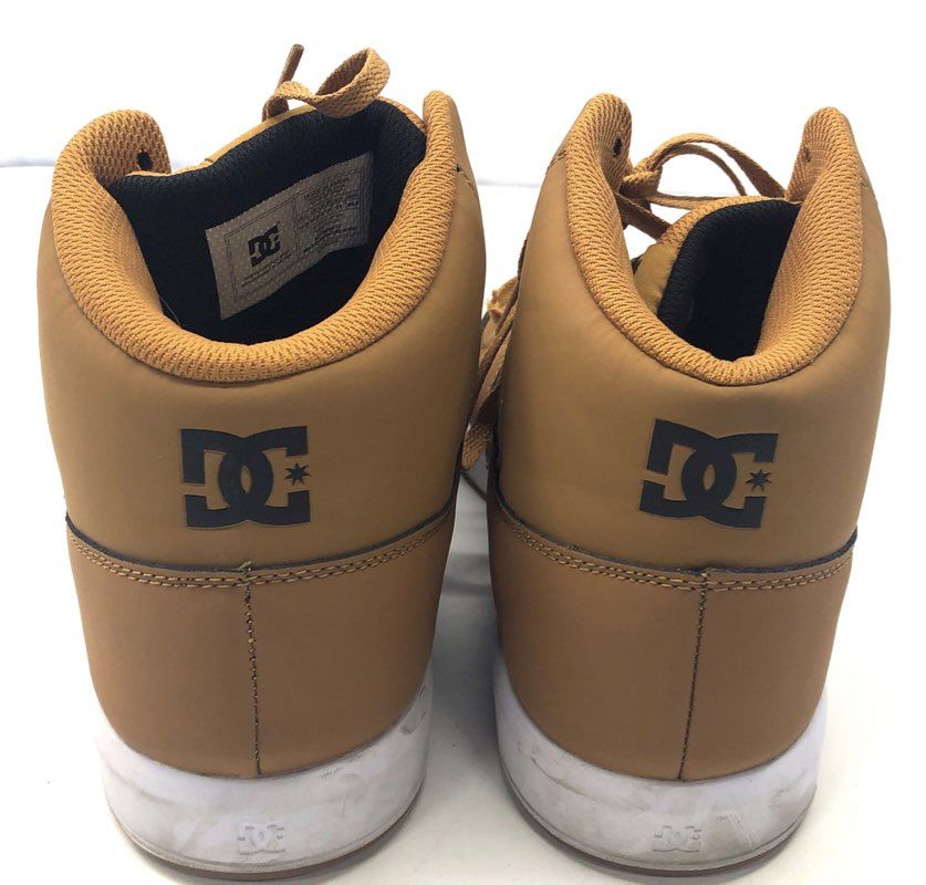 DC Shoes Cure Hi Top Wheat Brown Leather Skate Sneakers Men's Size 13