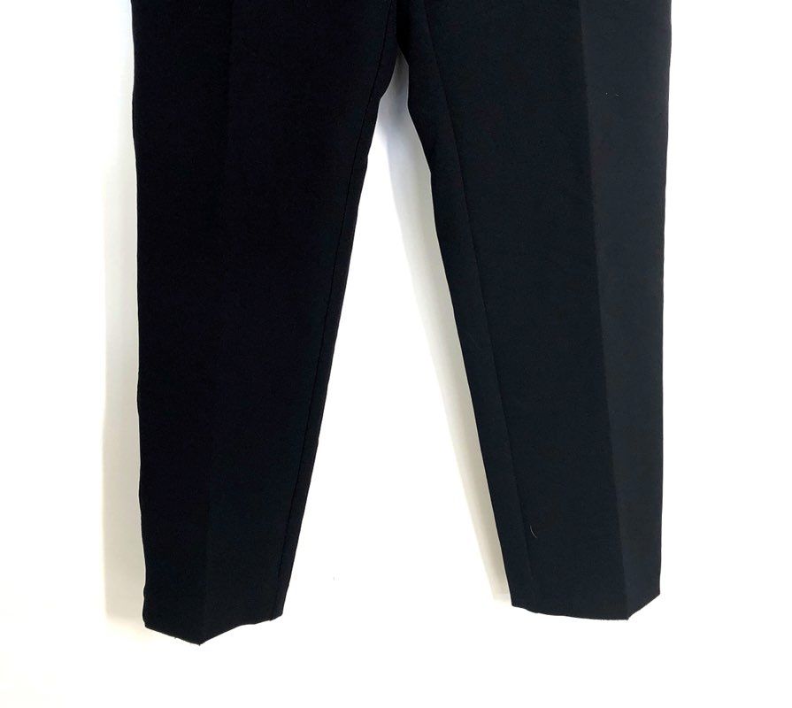 M&S Autograph Women's Black White Side Stripe Trousers Regular Sz UK 8