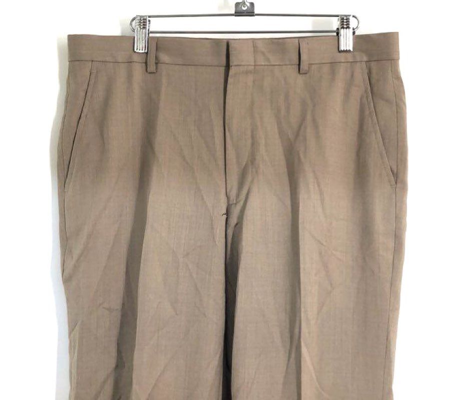 Jos. A. Bank Men's Traveler Pants Tan Brown 100% Wool Tailored Fit NWT 32x32