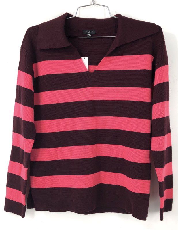 NWT Talbots Women's Pink Maroon Pullover Sweater - Size P