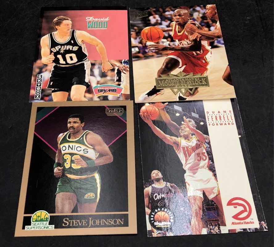 11.6 lbs. Lot Of Mixed Sports Baseball, Basketball, Cards. Medium Box, Unsorted