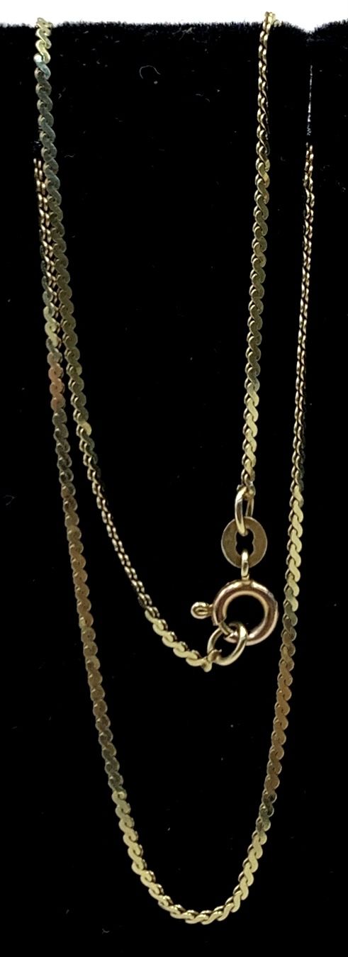 Fantastic 14K Gold Serpentine Necklace 2.9g