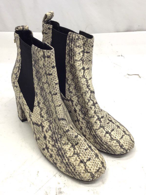Cole Haan Snake Print Ankle Chelsea Boots Block Heel Size 6B
