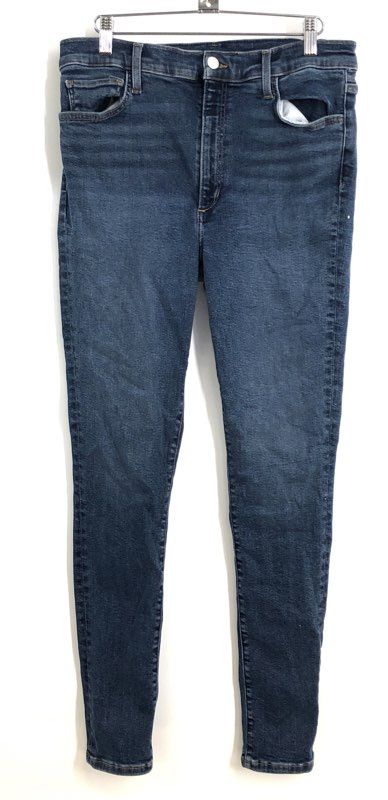 Joe's Jeans Women's The Charlie Snapback High Rise Skinny Dark Blue Jeans Sz XL