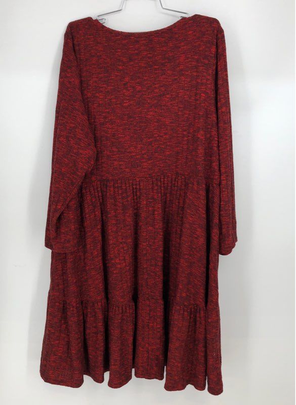 NWT Torrid Women&#39;s Red Heather Long Sleeve Round Neck Sweater Dress - Size 3/3X