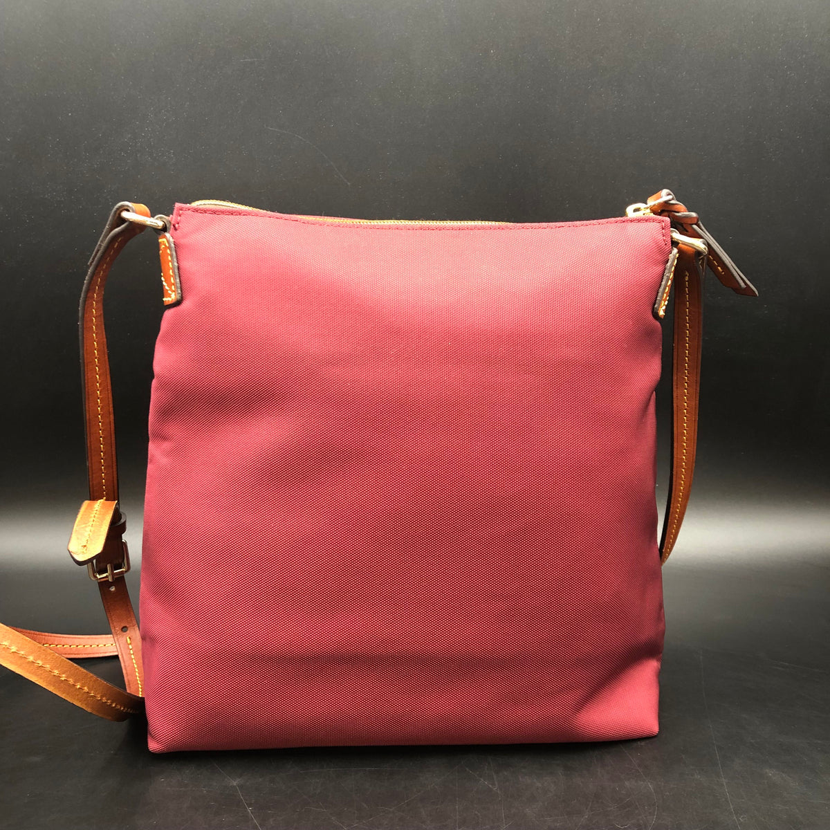 Dooney & Bourke Burgundy Nylon 'East\West' Crossbody Bag (+COA)