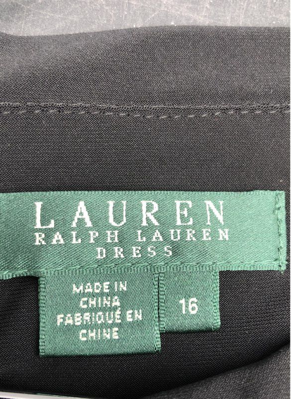 NWT Lauren Ralph Lauren Women's Black Sheath Dress - Size 16