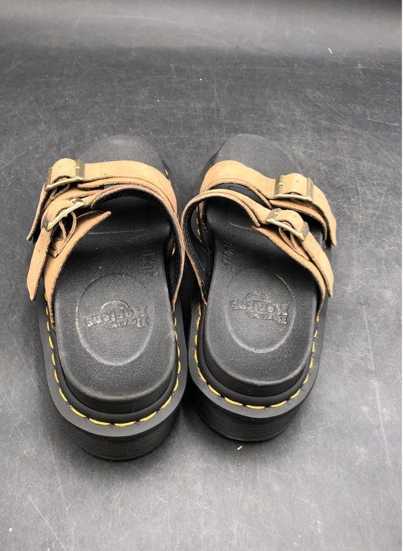 Dr. Martens Women's Myles Tan Slip-On Sandals - Size 7