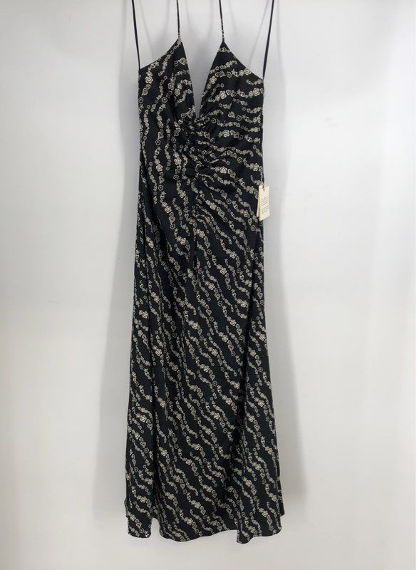 NWT Sandro Women's Black Floral Slip Dress - Size 34