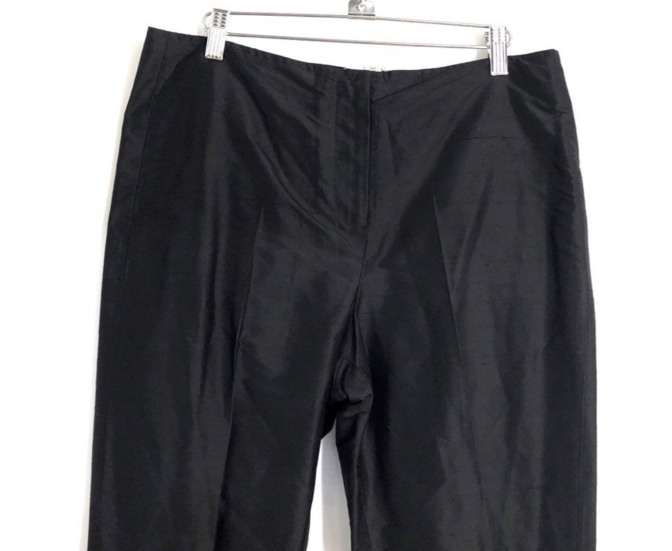 Renfrew Collection Women's Black Silk Tapered Leg Pants Made in USA NWT Sz 8