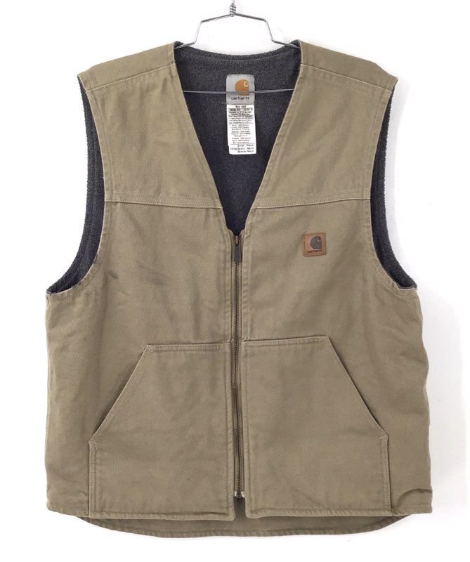 Y2K 2000s Carhartt Men's Tan V19 Duck Canvas Vest - Size L