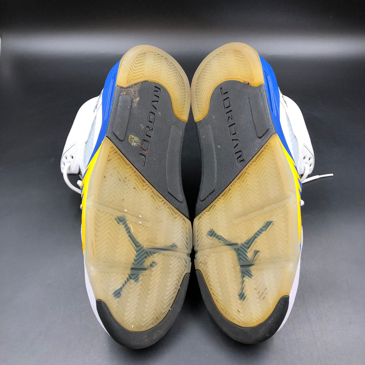Nike Air Jordan 5 Retro Laney White Varsity Royal Maize Size 12 COA