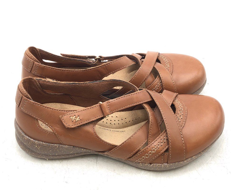 Clarks Women&#39;s Roseville Step 61416662 Brown Casual Mary Jane Shoes - Size 8M