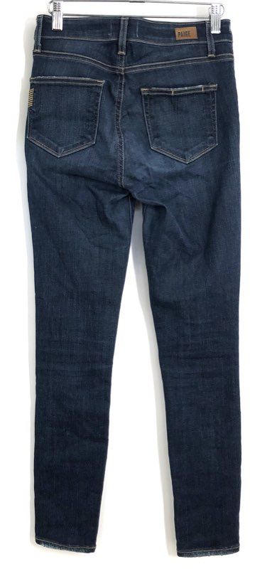 PAIGE Women's Hoxton Ankle High Rise Skinny Jeans Dark Blue Wash Sz 26