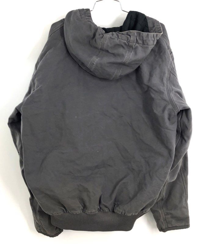 Carhartt Men's J130-M Loose Fit Washed Duck Insulated Active Jac Gray Size L
