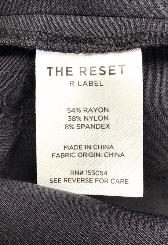 The Reset R Label Women's Black Stretch Tapered Straight Leg Pants Size S