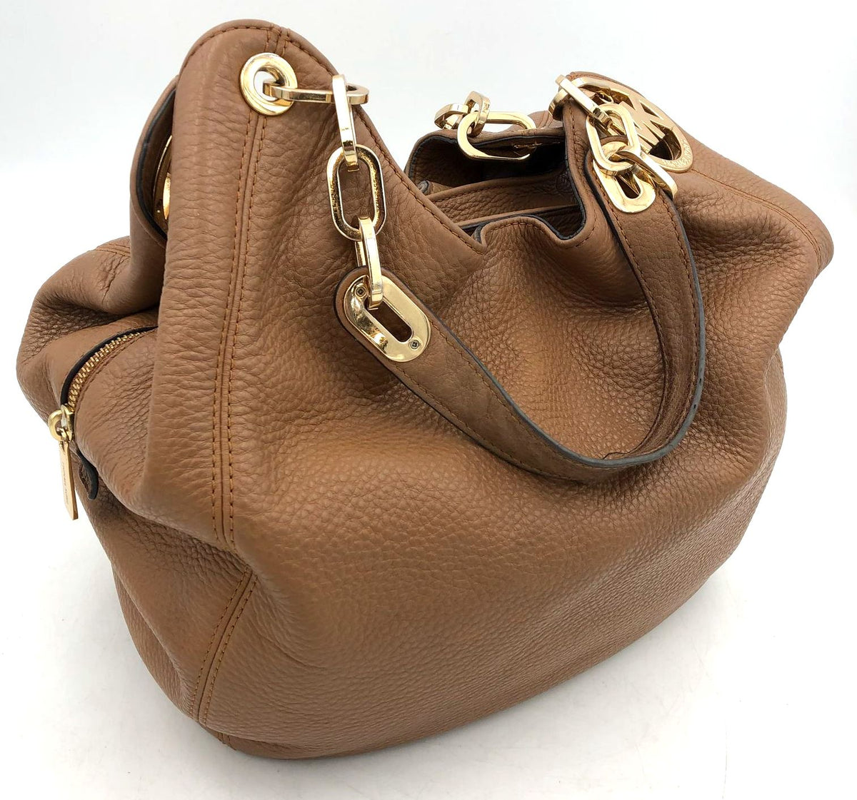 Authentic Michael Kors Brown Leather Luxury Shoulder Bag - COA Included