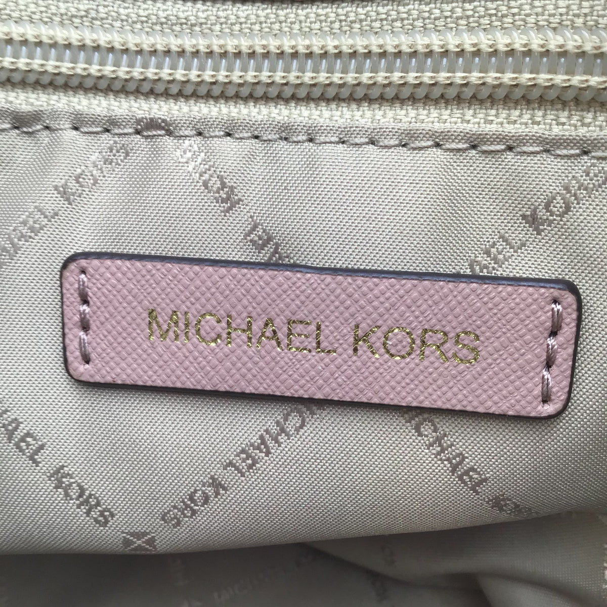 Michael Kors Blush Pink Shoulder Bag with Gold-Tone Accents (+COA)