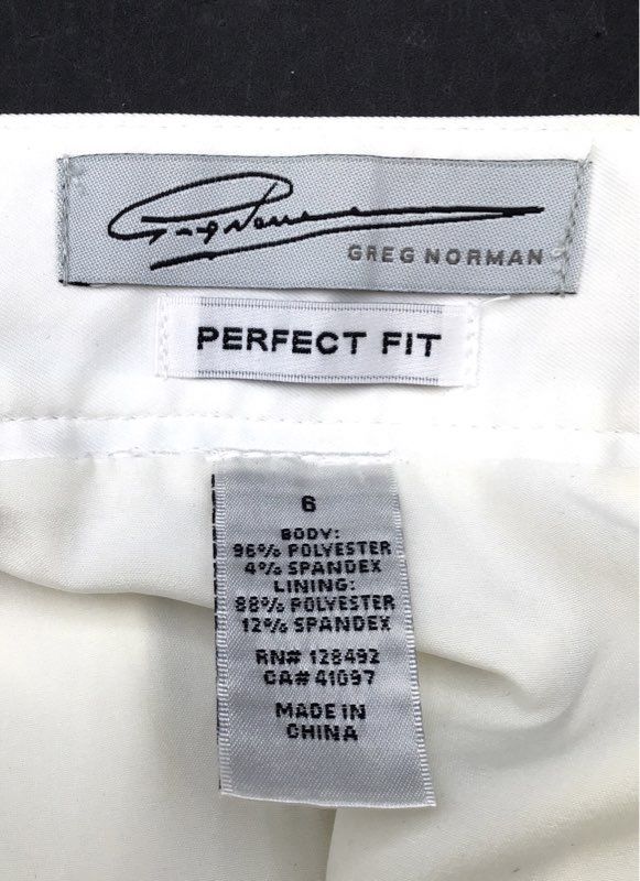 Greg Norman Women's White Perfect Fit Performance Stretch Golf Skort Sz 6