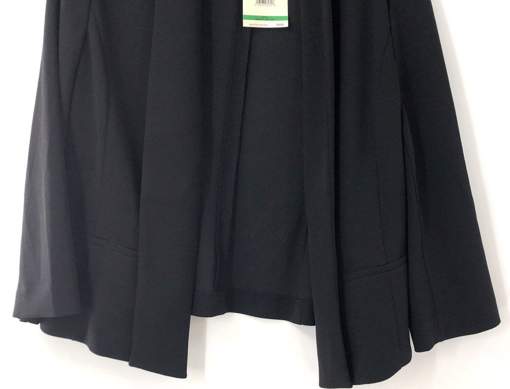 Anne Klein Women's Black Open Front Blazer Jacket Stretch Professional NWT Sz L