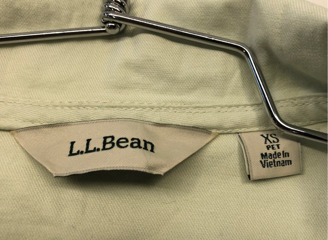 L.L.Bean Women's Comfort Trail Utility Jacket Pale Green Cotton Blend Sz XS PET