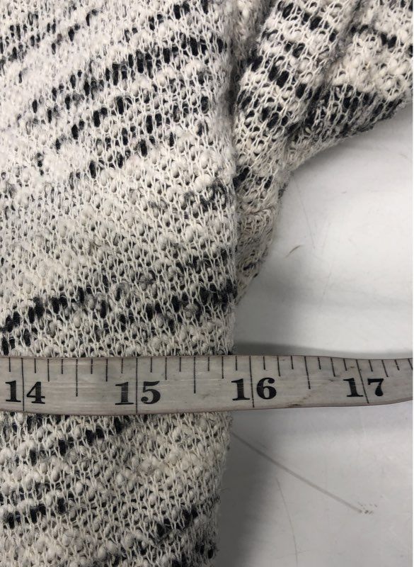 Billabong Women's Open Front Cardigan Sweater Black White Textured Knit Sz M