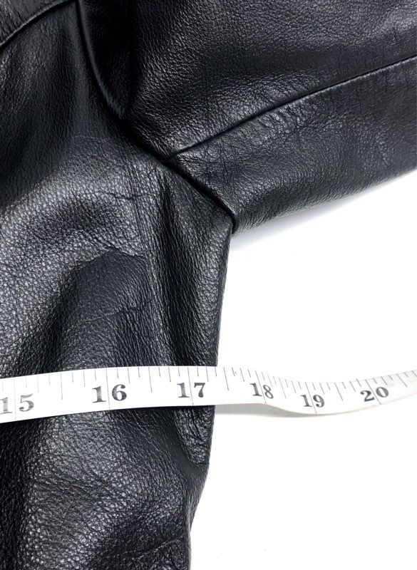 Wilsons Women's Black Leather Belted Trench Coat Jacket Vintage 90s Sz M