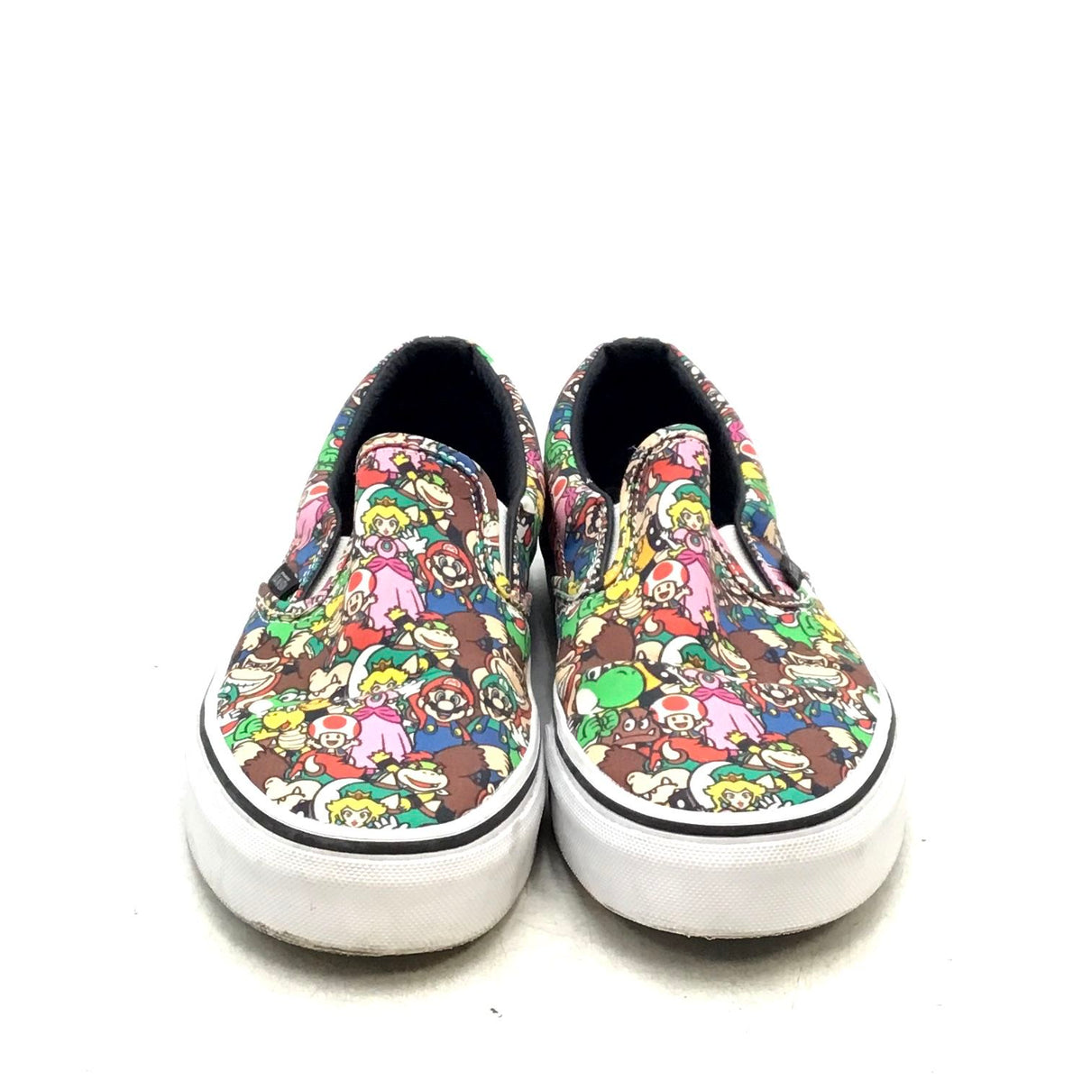 Vans Women&#39;s Off The Wall Multicolor Super Mario Bros Casual Slip-On Shoes- Sz 7