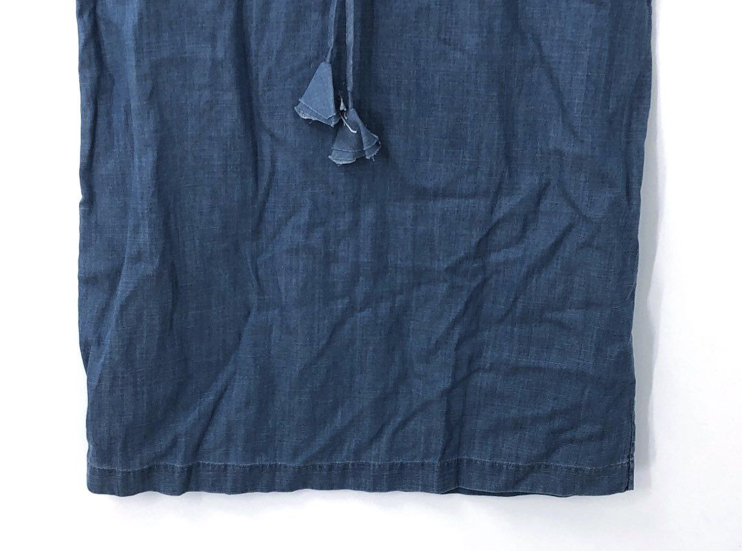 Vineyard Vines Women's Chambray Flutter Sleeve Lace-Up Dress Blue NWT Sz 0