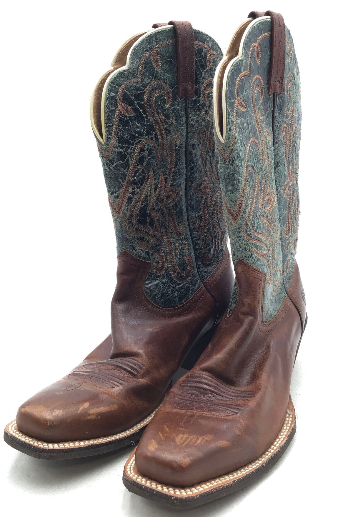 Ariat Women&#39;s Blue Brown Western Boots - Size 8.5C