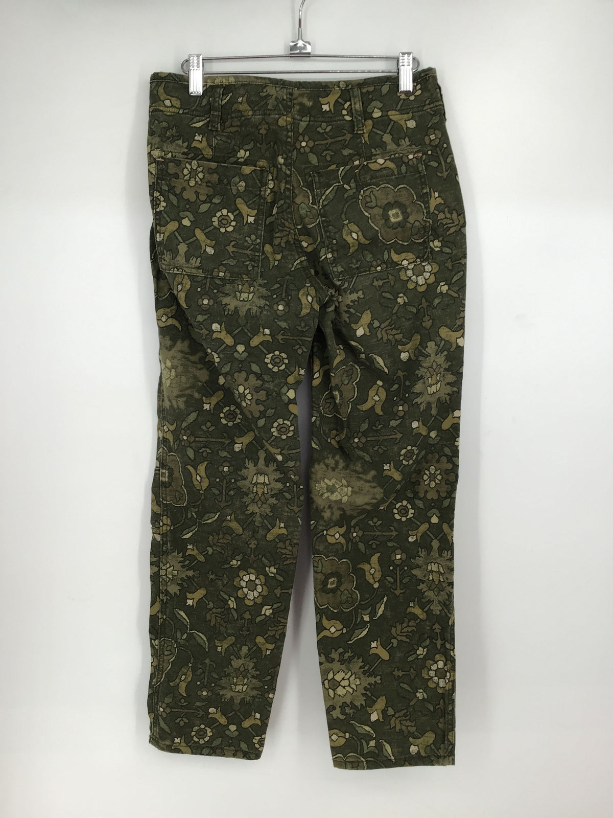 Anthropologie Women&#39;s Green Floral The Wanderer Trouser Pants - Size 26