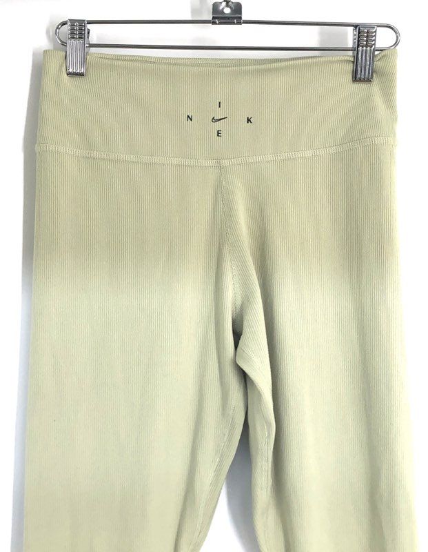 Nike Women's Yoga Dri-FIT Luxe Ribbed High Rise Leggings Sage Green Sz S