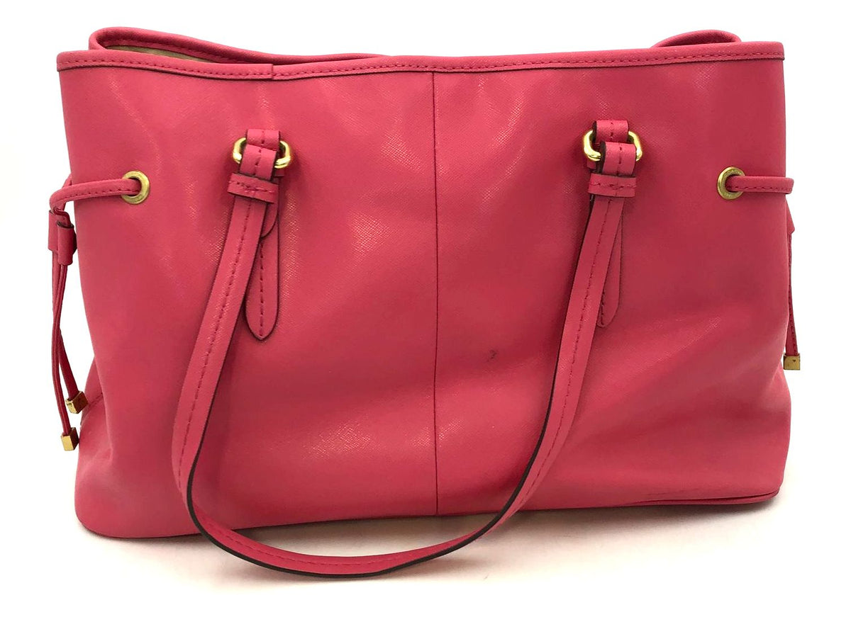 Coach F29362 'Peyton' Pink Leather Carryall Shoulder Bag w/ Gold Accents (+COA)
