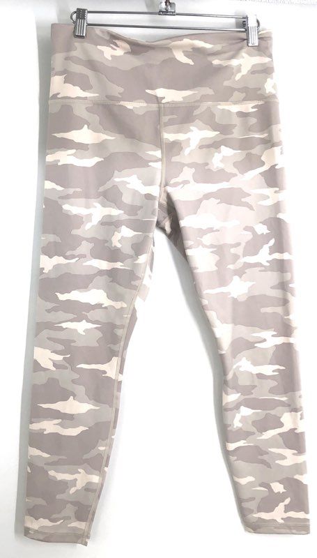 Athleta Women's Elation Camo 7/8 Tight Leggings Gray Tan Camouflage Size M