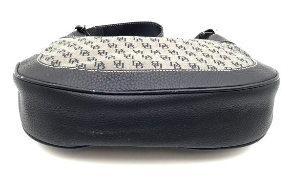 Dooney & Bourke Black\Grey 'Monogram Top Zip' Hobo Bag (+COA)