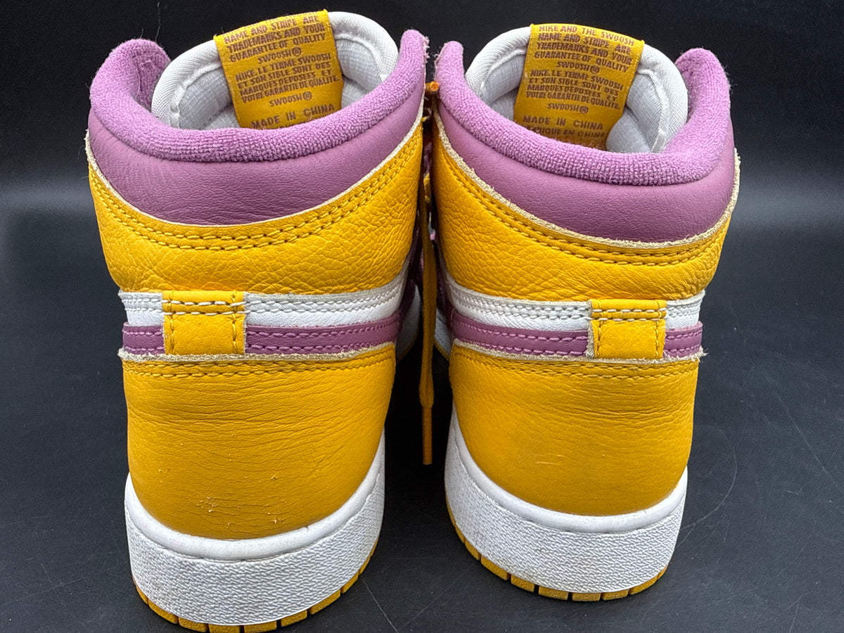 Nike Air Jordan 1 Retro High OG Brotherhood University Gold Purple Size 6Y COA
