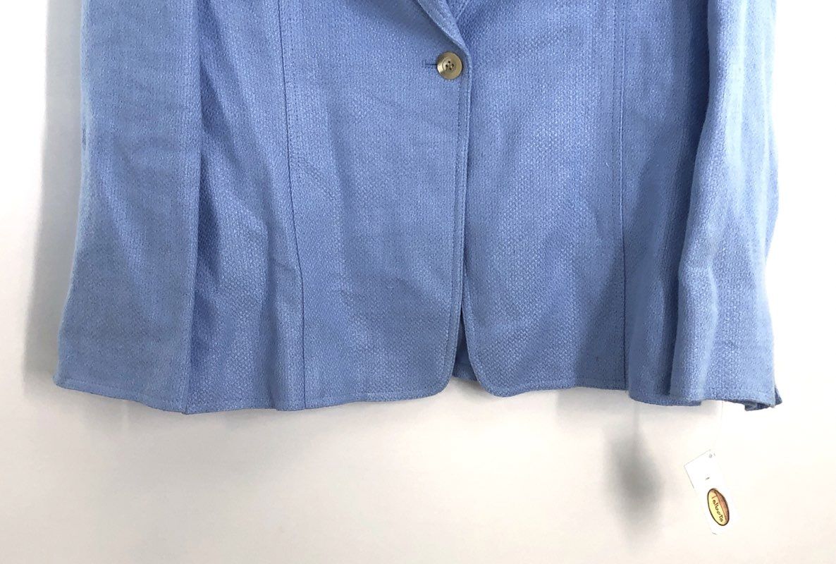 Talbots Women's Blue Textured Single Button Blazer NWT Size 10