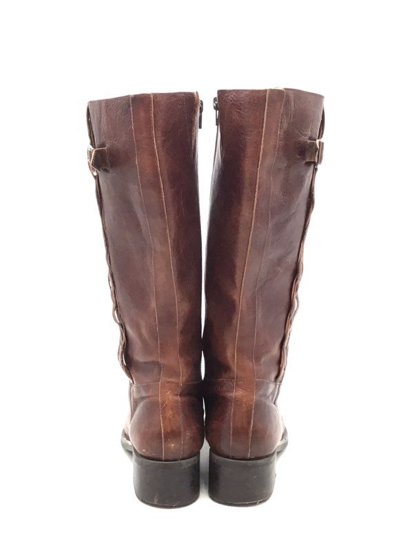 Women&#39;s Brown Knee High Leather Round Toe Riding Boots - Size 9M