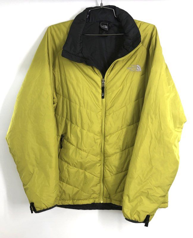 The North Face Men's Yellow Full Zip Quilted Insulated Puffer Jacket Sz L