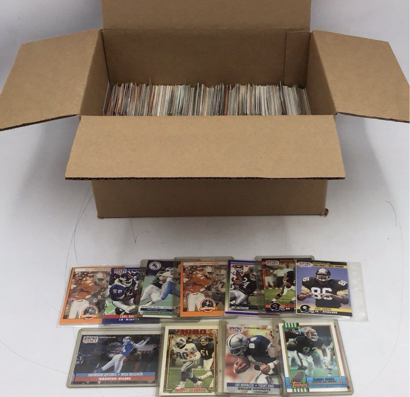 6.6 LB Lot of Football NFL Cards. Medium Box, Unsorted