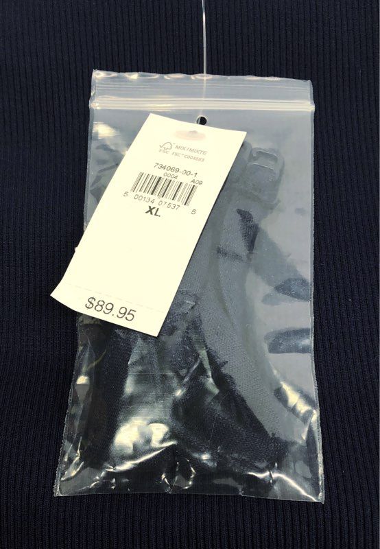 Gap Women's Strapless Mixed Media Midi Dress Navy Blue Ribbed Cotton Sz XL NWT