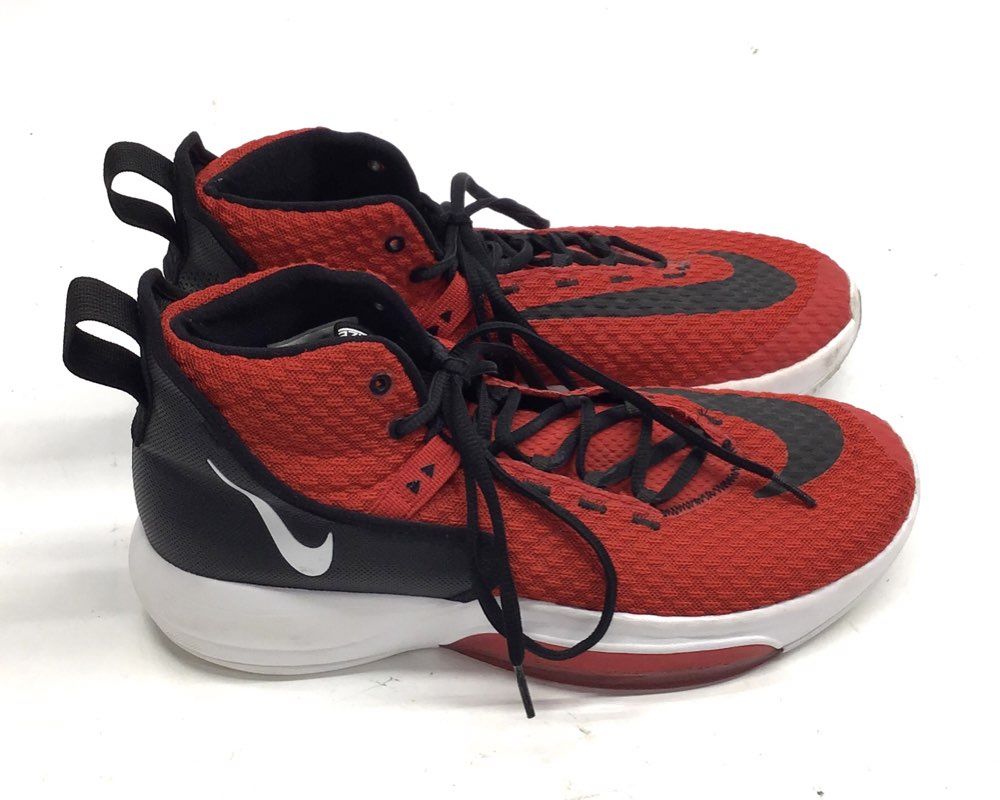 Nike Zoom Rize University Red Black White Basketball Shoes Men's Size 10.5