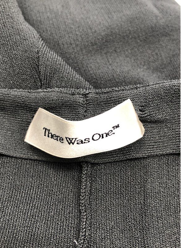There Was One Women's Black Wide Leg Knit Viscose Blend Trousers Sz XS