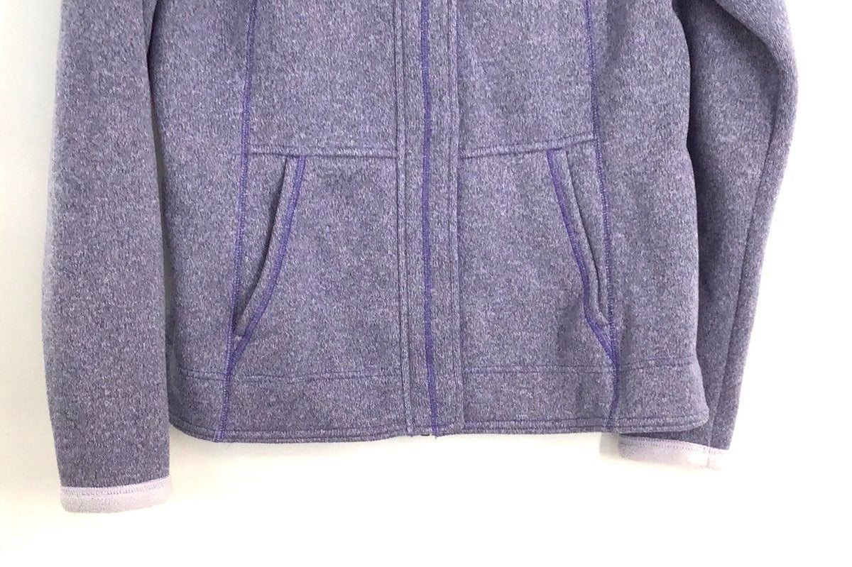 The North Face Women's Purple Heather Crescent Full Zip Hoodie Fleece Sz M