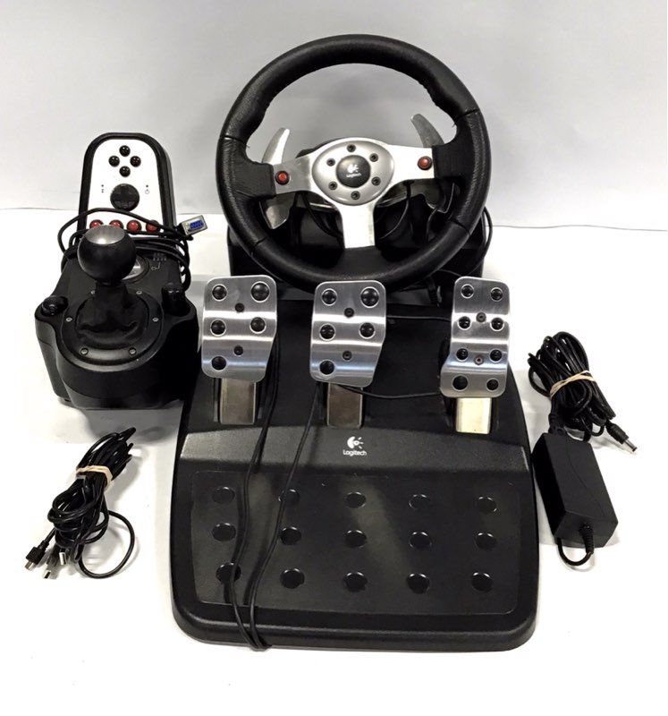 Logitech Black Driving Force Racing Wheels Controller With Accessories